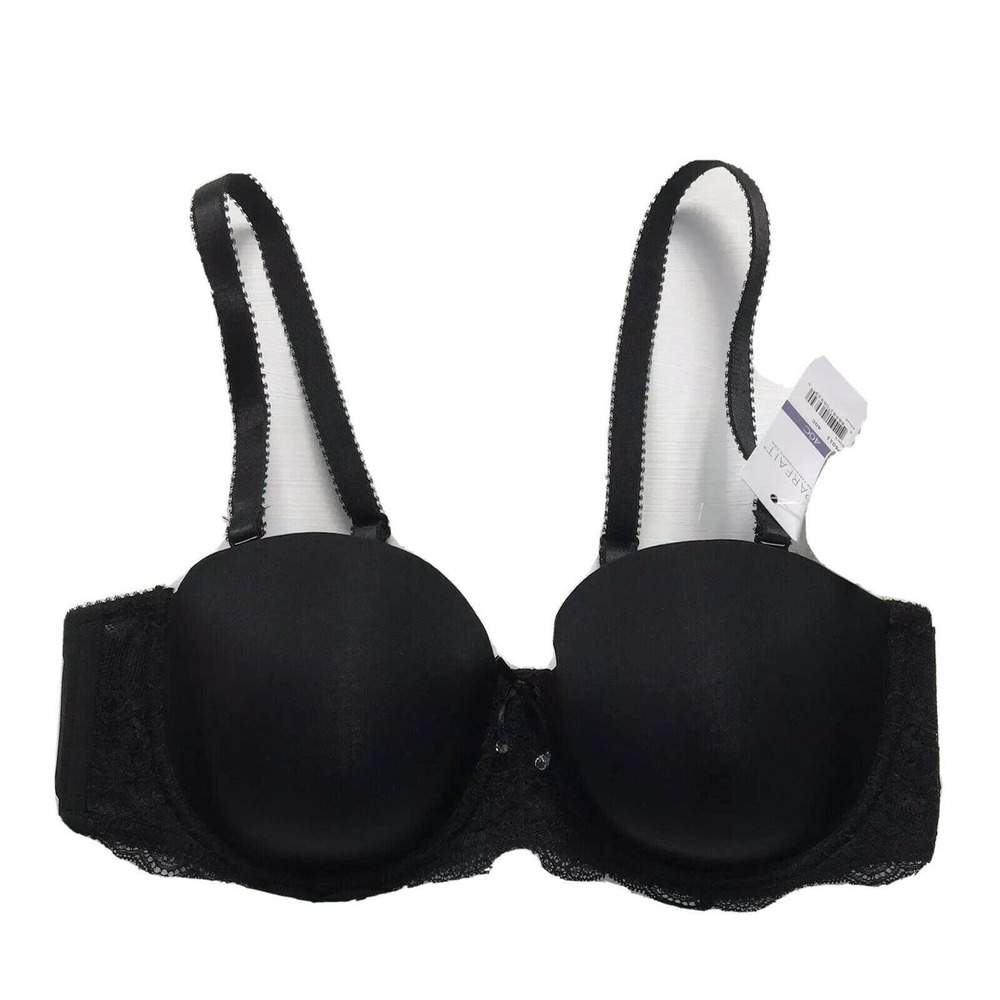 Parfait Lingerie Elissa Padded Plunge Underwire Bra P5011 Black Womens 40C NWT